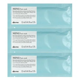 Davines Minu Conjunto de Mascarilla Crema de Tratamiento Capilar, 12 pzs, 12 ml