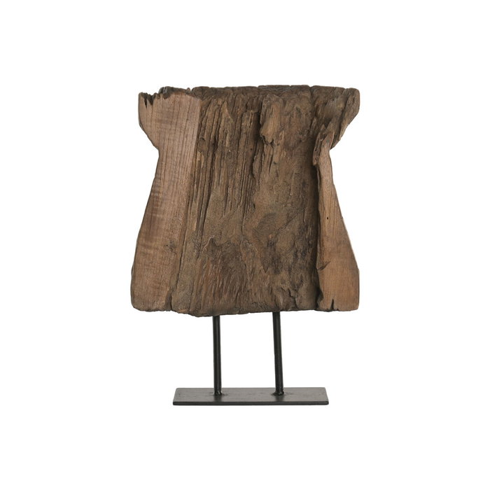 DKD Home Decor Decoración de Teca y Hierro Natural Surtida