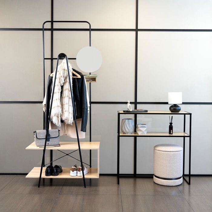 Perchero con Almacenaje y Espejo Moa Vinthera 76x40x180 cm