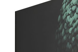 DKD Home Decor Cuadro Moderno 0.4 x 120 x 120 cm Turquesa Negro Cristal Templado