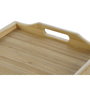 DKD Home Decor Bandeja de Bambú Natural con Patas 64x30x24 cm