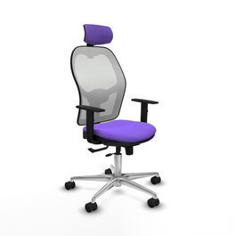 PIQUERAS Y CRESPO Silla de oficina Jorquera Lila y Blanco