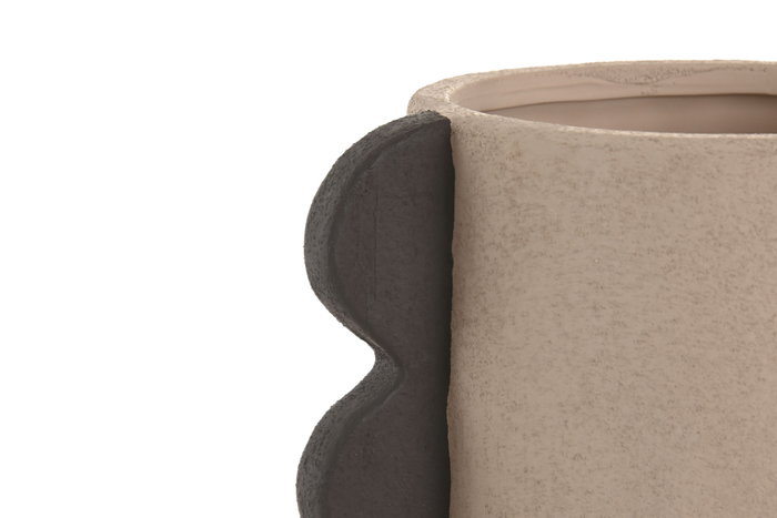 DKD Home Decor Jarrón de Gres Marrón Rugoso 21x14x38 cm