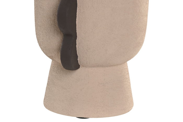DKD Home Decor Jarrón de Gres Marrón Rugoso 21x14x38 cm DKD Home Decor Jarrón de Gres Marrón Rugoso 21x14x38 cm