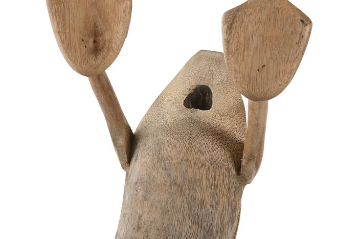 DKD Home Decor Pato de Madera Natural Porta Botella