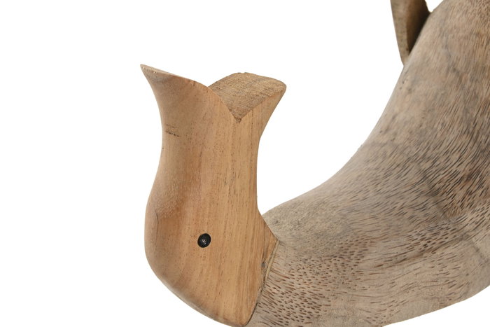 DKD Home Decor Pato de Madera Natural Porta Botella