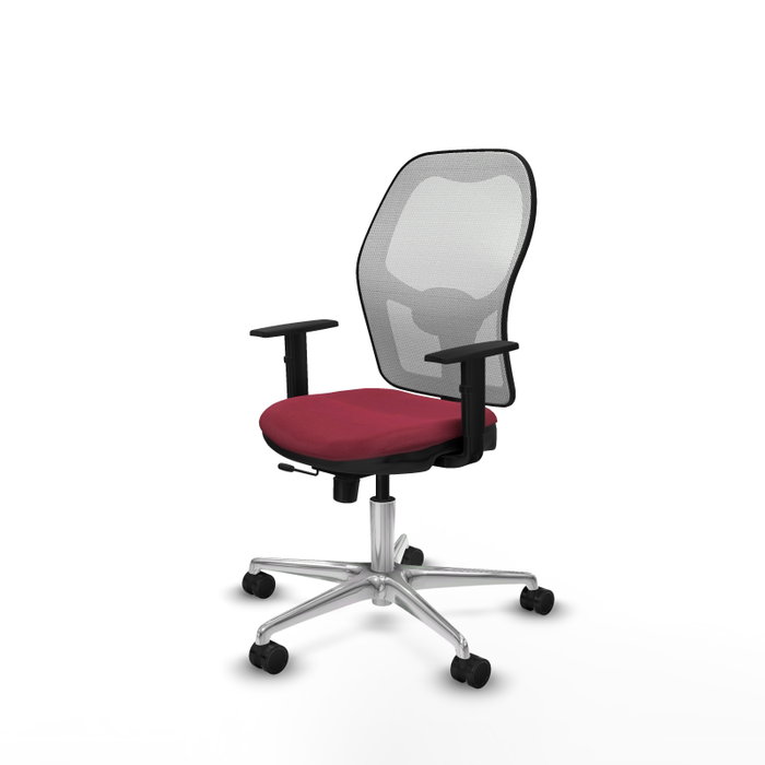 PIQUERAS Y CRESPO Silla de oficina Jorquera Sincro/Traslack Granate y Blanco PIQUERAS Y CRESPO Silla de oficina Jorquera Sincro/Traslack Granate y Blanco