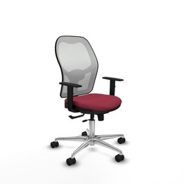 PIQUERAS Y CRESPO Silla de oficina Jorquera Sincro/Traslack Granate y Blanco