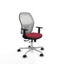 PIQUERAS Y CRESPO Silla de oficina Jorquera Sincro/Traslack Granate y Blanco