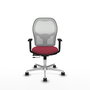PIQUERAS Y CRESPO Silla de oficina Jorquera Sincro/Traslack Granate y Blanco