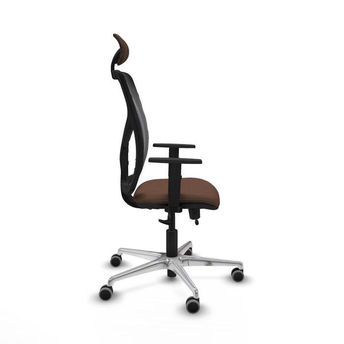 PIQUERAS Y CRESPO Silla de oficina Motilla con mecanismo Sincro/Traslack Marrón oscuro y Negro PIQUERAS Y CRESPO Silla de oficina Motilla con mecanismo Sincro/Traslack Marrón oscuro y Negro