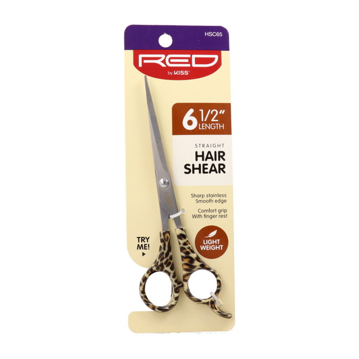 Red Kiss Tijeras de Corte Straight Hair Shear 6.5” Animal Print Red Kiss Tijeras de Corte Straight Hair Shear 6.5” Animal Print