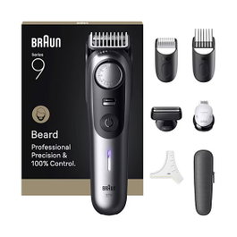 Braun Series 9 BT9520 Recortador de barba satin chrome/negro/gris