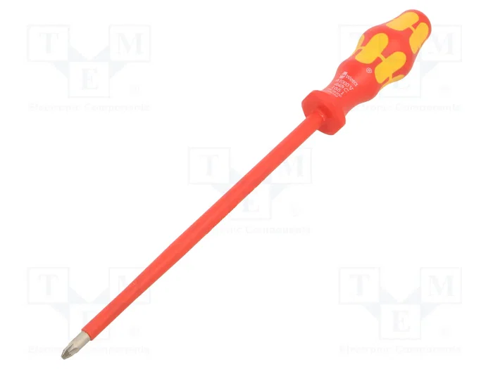 WERA Destornillador aislado Pozidriv® PZ2 con punta de 200 mm WERA Destornillador aislado Pozidriv® PZ2 con punta de 200 mm