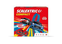Scalextric Pista Fast Rally Toyota Yaris y Ford Puma, Coches a Escala 1:43 Compact