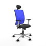 PIQUERAS Y CRESPO Silla de oficina Motilla Gris oscuro y Azul