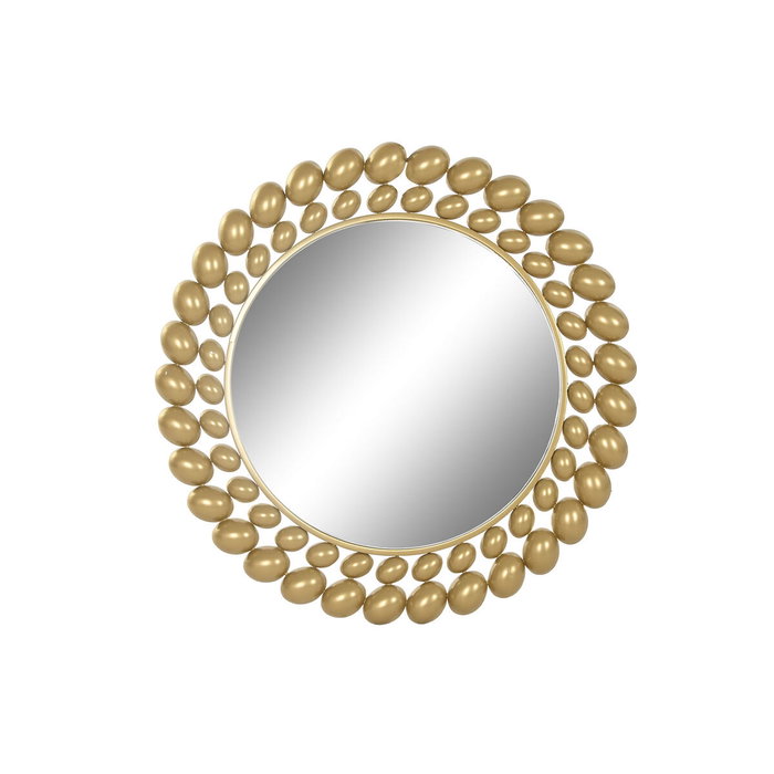 DKD Home Decor Espejo de Hierro y Cristal Dorado 70x70 cm