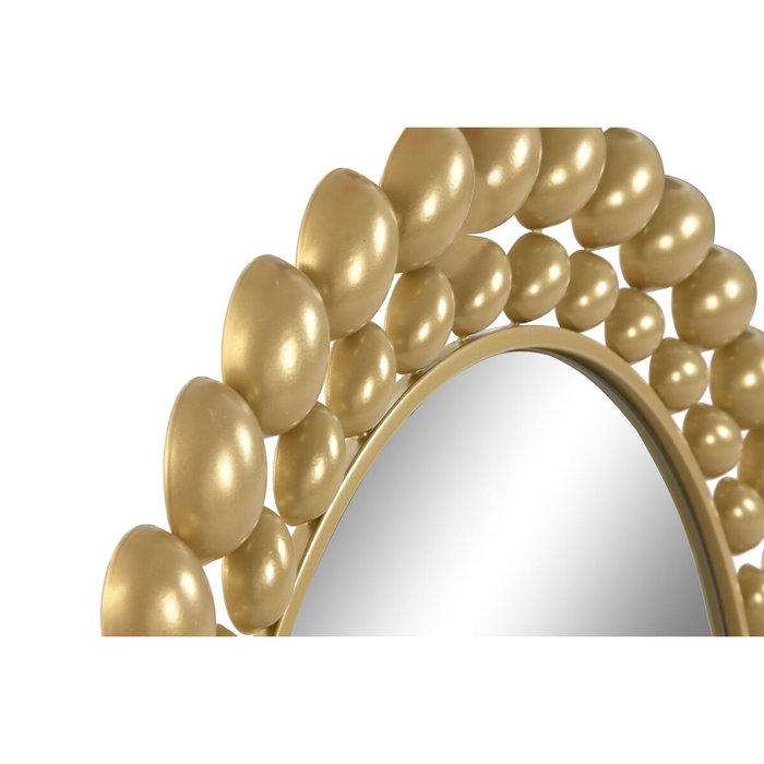 DKD Home Decor Espejo de Hierro y Cristal Dorado 70x70 cm