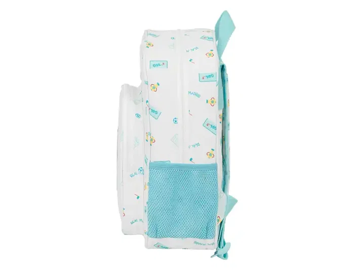 Safta Mochila Infantil Real Madrid Blanca Adaptable a Carro