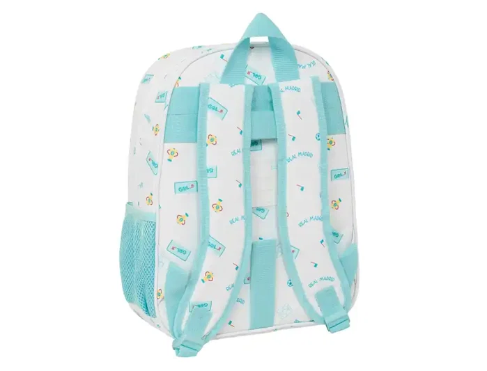 Safta Mochila Infantil Real Madrid Blanca Adaptable a Carro