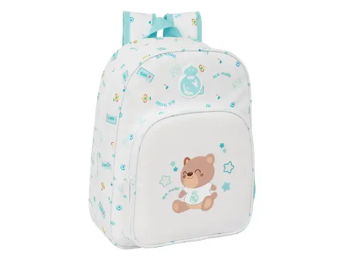 Safta Mochila Infantil Real Madrid Blanca Adaptable a Carro