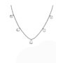 Rosefield Iggy Textured coins double wrap silver Collar