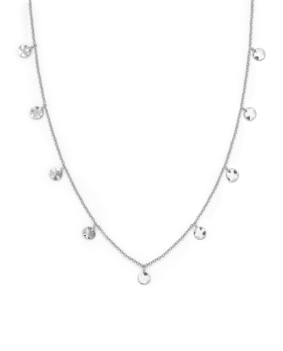 Rosefield Iggy Textured coins double wrap silver Collar Rosefield Iggy Textured coins double wrap silver Collar