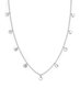 Rosefield Iggy Textured coins double wrap silver Collar
