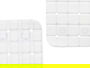 Berilo Alfombra Baño Antideslizante Cuadros Blanco PVC 6 x 39 x 6 cm (Set de 6)