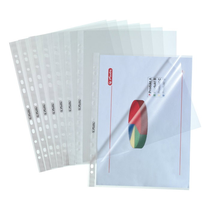 Herlitz Fundas perforadas DIN A4 transparentes