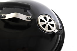 DKD Home Decor Barbacoa para Terraza y Jardín Negra 59 x 91.6 x 52.4 cm Metal y Plástico Desmontable con Termómetro