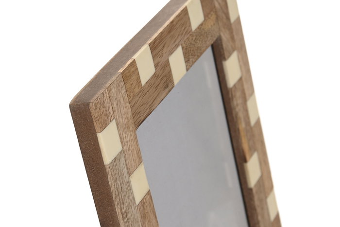 DKD Home Decor Marco de Foto 13x18 Natural Blanco 1.8x23x18 cm (4 Unidades)