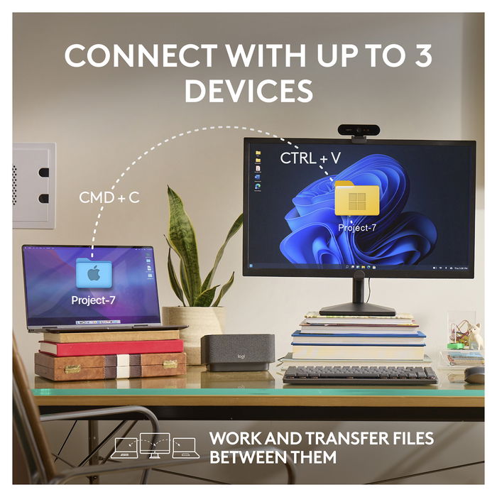 Logitech 910-006930 MX Anywhere 3S Ratón RF Wireless + Bluetooth Laser 8000 DPI Gris