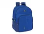 Safta Mochila escolar doble con cantoneras adaptable a carro, colección Kelme blue, dimensiones 420x150x320 mm