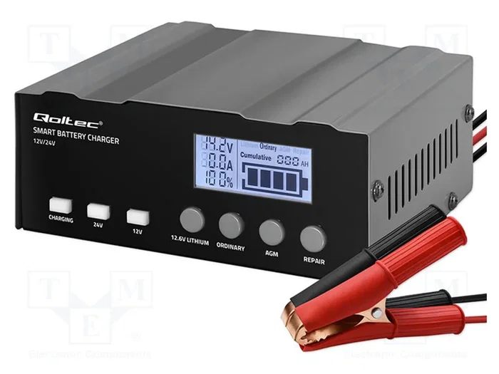 QOLTEC Cargador de baterías 12A para AGM, GEL, plomo-ácido y Li-FePO4 QOLTEC Cargador de baterías 12A para AGM, GEL, plomo-ácido y Li-FePO4