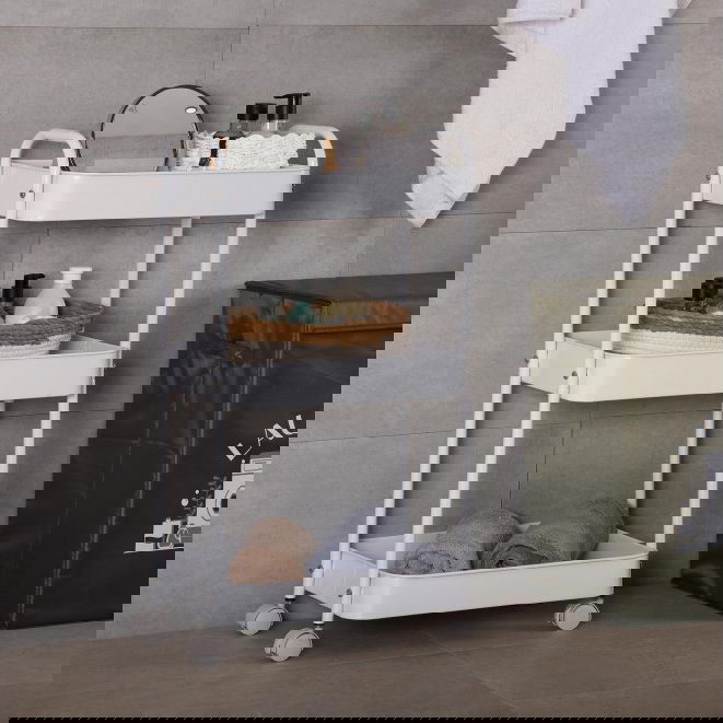 Inde Carrito Auxiliar 3 Niveles con Ruedas Conf 29.8 x 41.5 x 7.8 cm (4 Unidades)