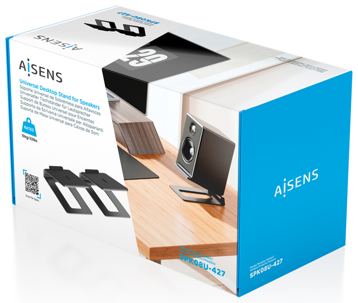 Aisens Soporte Universal de Sobremesa para Altavoces SPK08U-427 Negro Aisens Soporte Universal de Sobremesa para Altavoces SPK08U-427 Negro
