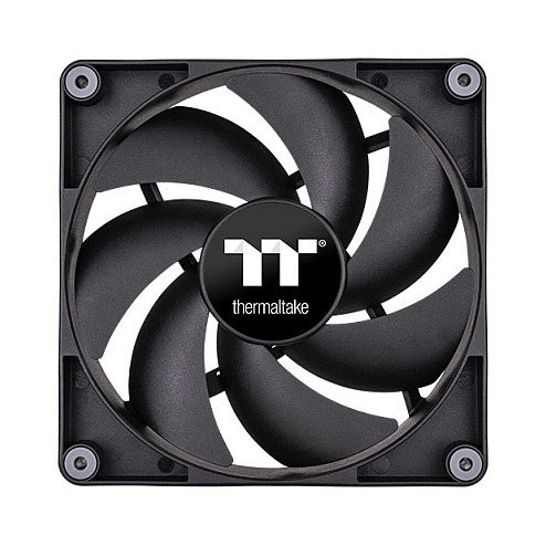 Thermaltake CT120 - Pack de 2 Ventiladores PC 120mm, 500-2000 RPM, Negro, 57.05 CFM, 25.8 dB, 4 Pines, 120x120x25 mm