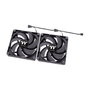 Thermaltake CT120 PC Cooling Fan 2 Pack, 120 mm, Negro