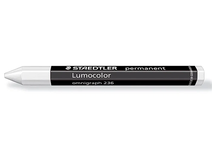 Staedtler 236 Cera para Marcar Lumocolor Permanente Blanca Caja 12 Unidades