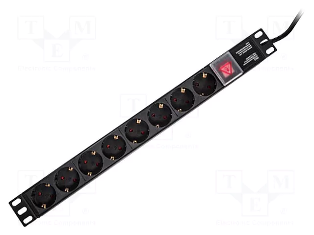 LogiLink PDU8C01 Regleta de 8 tomas para rack de 19 pulgadas con cable de 2 m LogiLink PDU8C01 Regleta de 8 tomas para rack de 19 pulgadas con cable de 2 m