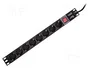 LogiLink PDU8C01 Regleta de 8 tomas para rack de 19 pulgadas con cable de 2 m