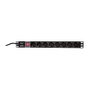 LogiLink PDU8C01 Regleta de 8 tomas para rack de 19 pulgadas con cable de 2 m