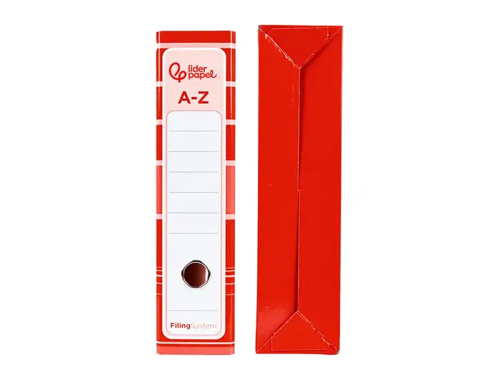 Liderpapel Archivador de Palanca A4 Forrado Rojo Lomo 80mm con Caja y Compresor Metálico Liderpapel Archivador de Palanca A4 Forrado Rojo Lomo 80mm con Caja y Compresor Metálico