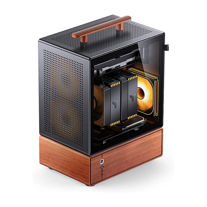 Jonsbo T7 Caja de PC Midi-Tower mATX con Vidrio Templado - negro