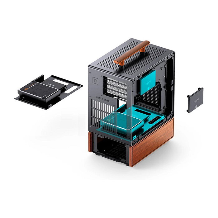 Jonsbo T7 Caja de PC Midi-Tower mATX con Vidrio Templado - negro