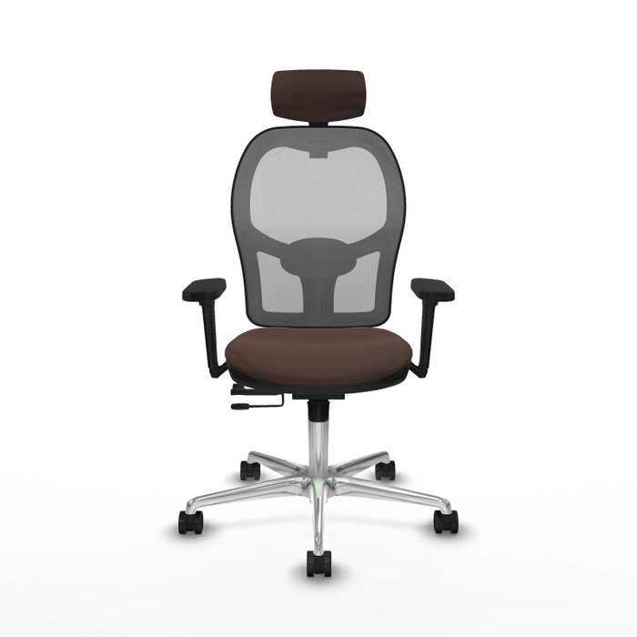 PIQUERAS Y CRESPO Silla de oficina Jorquera con Mecanismo Sincro/Traslack Marrón y Gris PIQUERAS Y CRESPO Silla de oficina Jorquera con Mecanismo Sincro/Traslack Marrón y Gris
