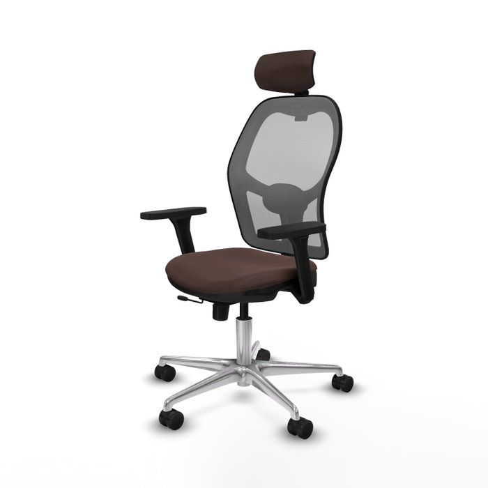 PIQUERAS Y CRESPO Silla de oficina Jorquera con Mecanismo Sincro/Traslack Marrón y Gris PIQUERAS Y CRESPO Silla de oficina Jorquera con Mecanismo Sincro/Traslack Marrón y Gris