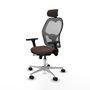 PIQUERAS Y CRESPO Silla de oficina Jorquera con Mecanismo Sincro/Traslack Marrón y Gris