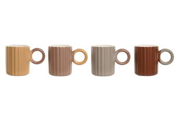 DKD Home Decor Juego de Tazas New Bone 375ml Surtidas